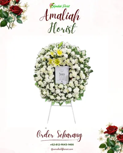 Krans Bunga Duka Cita di Pandan Sari
